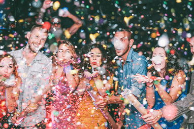 group of people having fun.